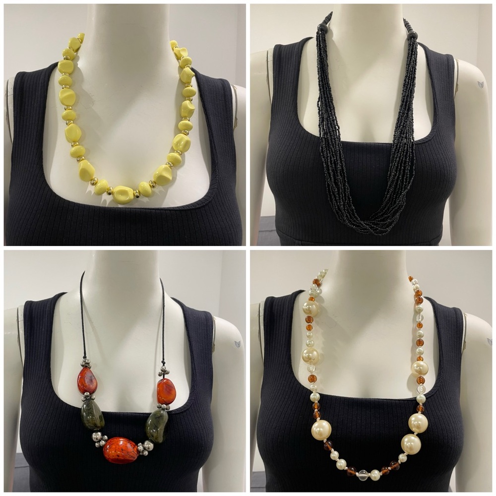 Four Costume and Statement Necklaces
